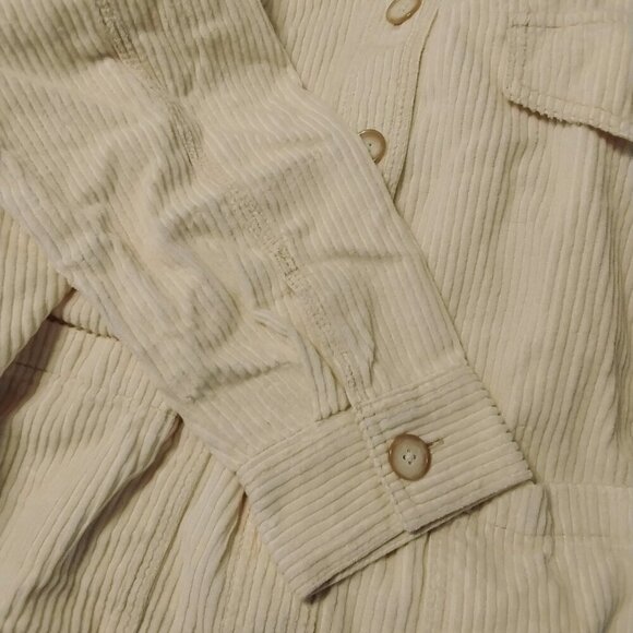 NEW!!!! AMERICAN EAGLE CREAM CORDUROY SHACKET / SHIRT JACKET - SIZE XL - Picture 6 of 8